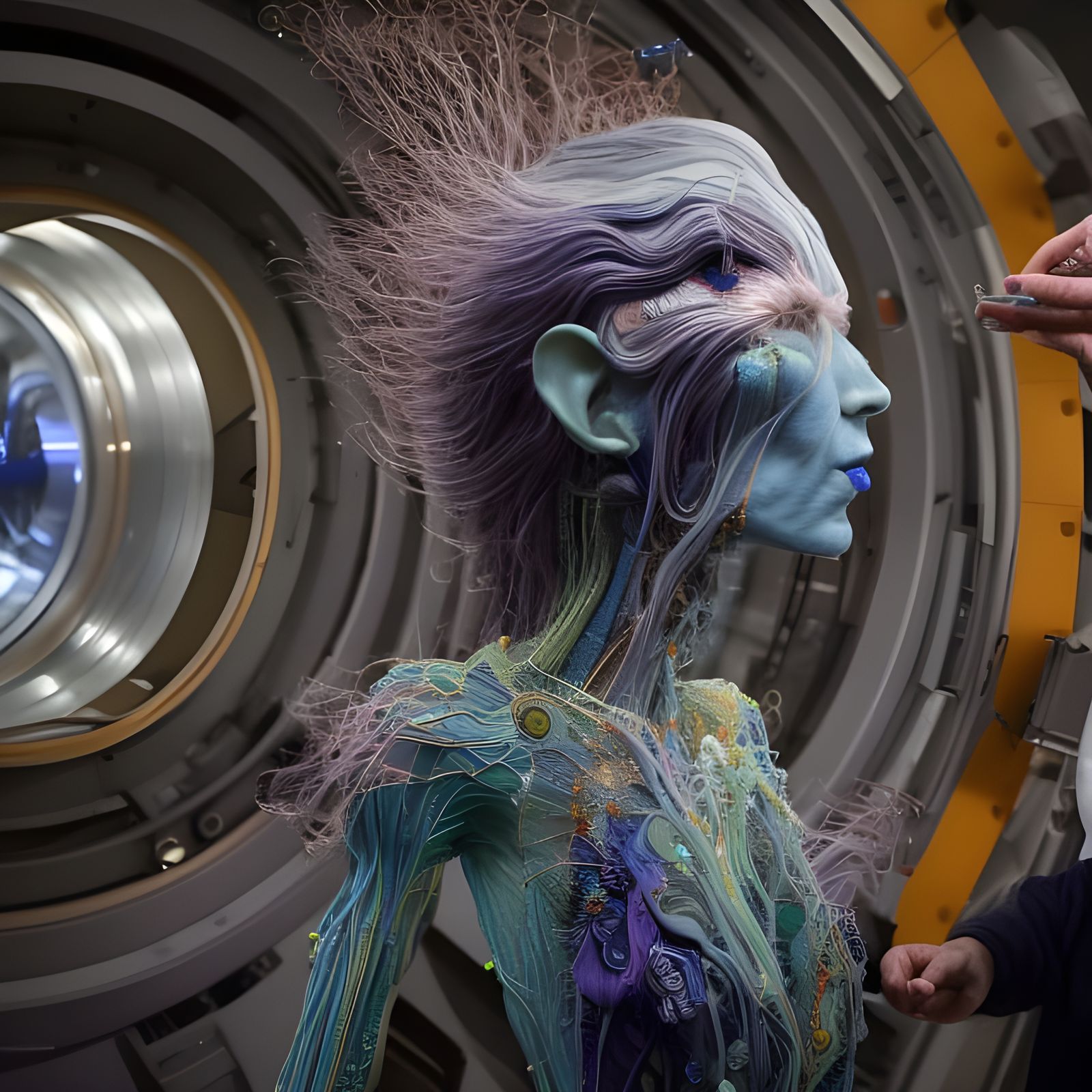 Dreamlike CERN Tour with Futuristic Beings