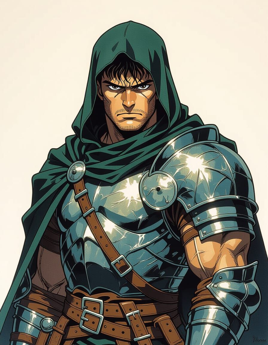 Guts in Steel Armor, Frank Frazetta Style