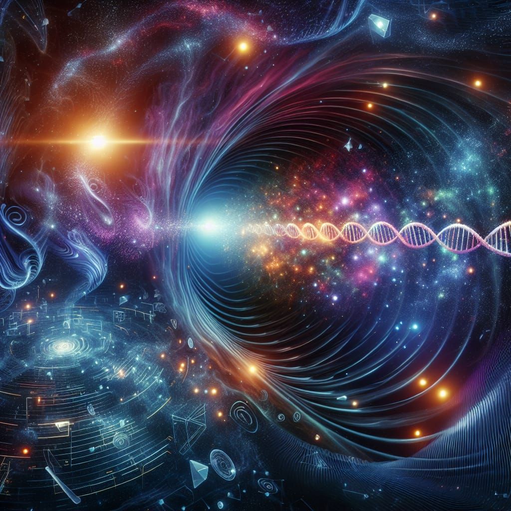 Cosmic Double Helix Unfolds in Vibrant Quantum Tunnel