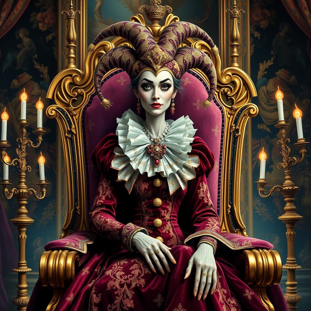 Regal Jester in Opulent Finery