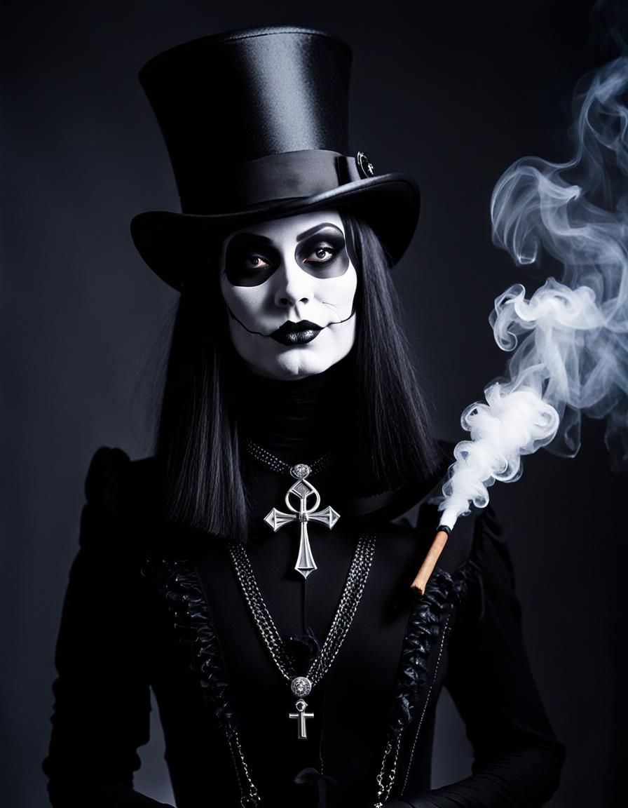 Gothic Death Portrait in Dark Academia Aesthetic