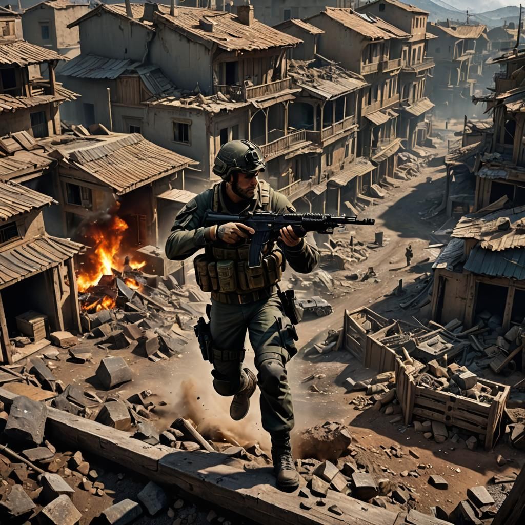 Call of Duty Soldier with Coffee in Warzone