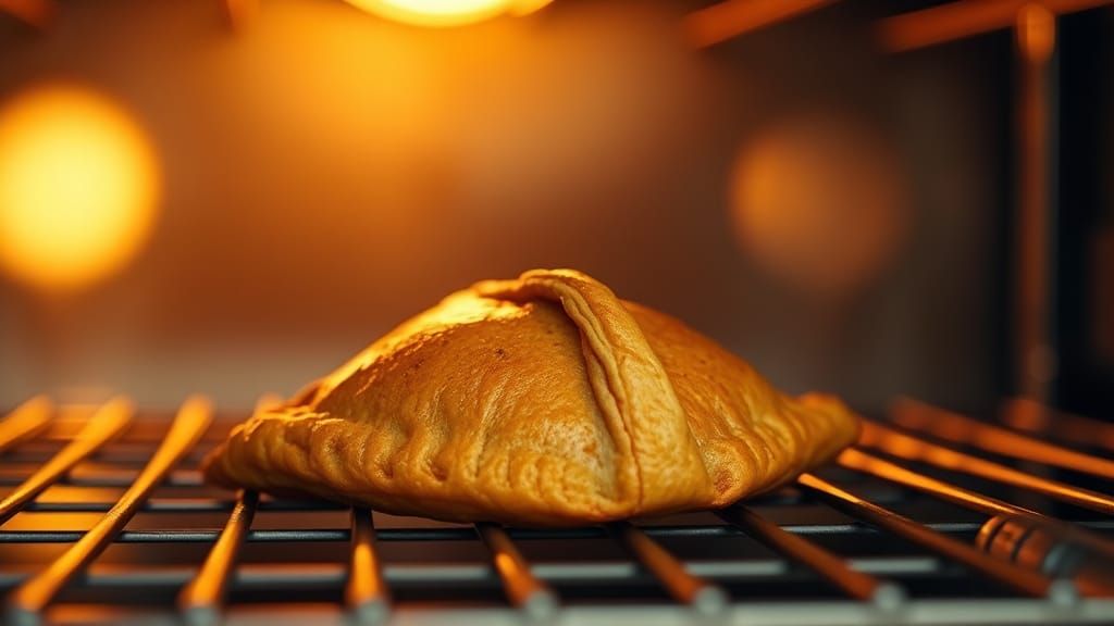 Golden Pumpkin Turnover Baking in Warm Oven