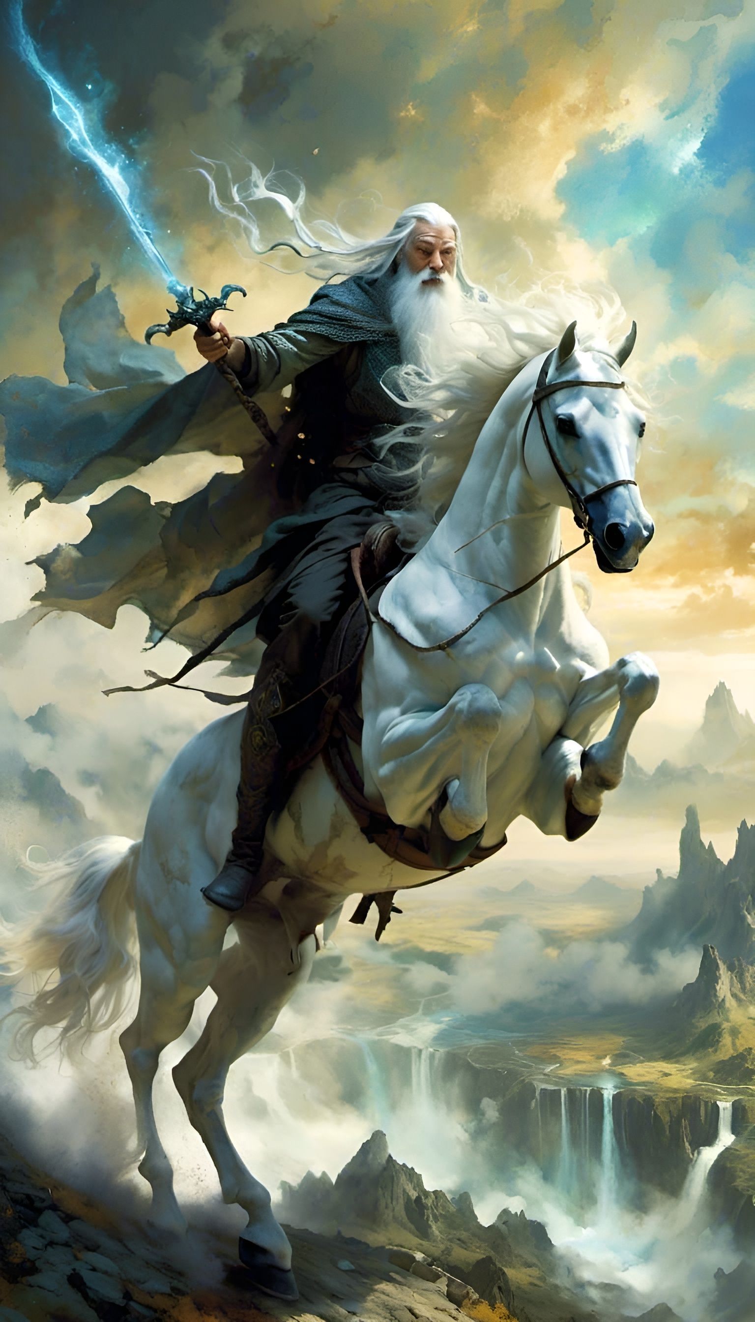 Gandalf riding Shadowfax ...