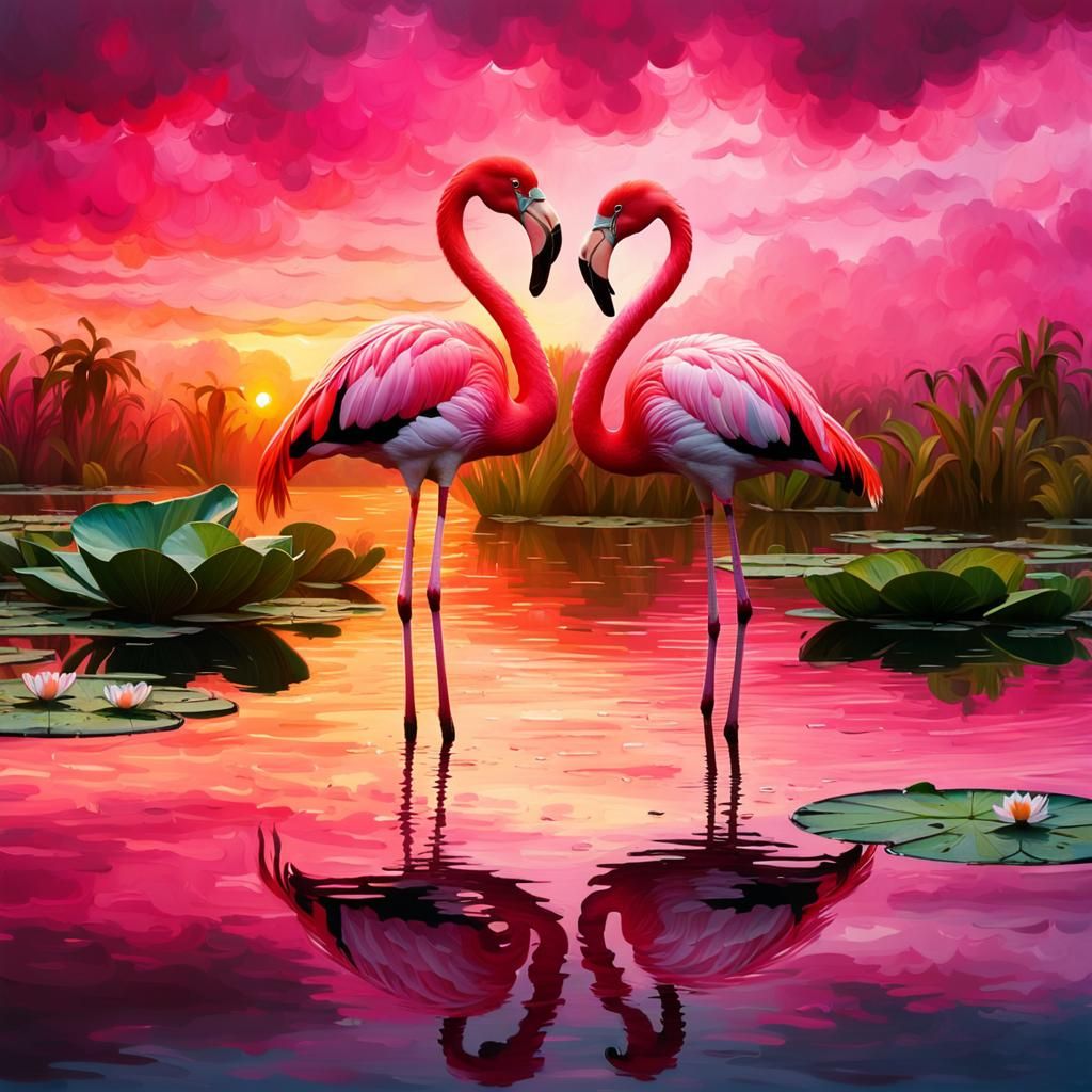 pink flamingos