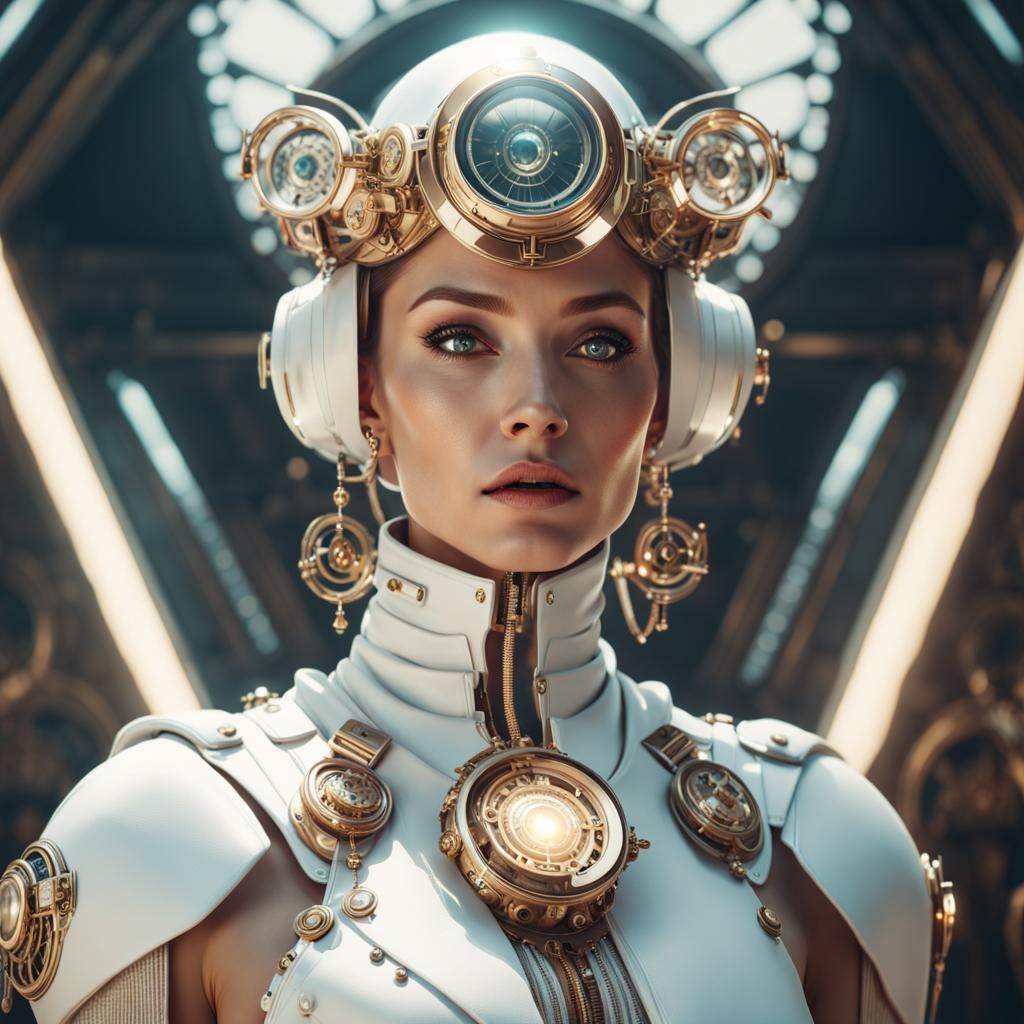 Steampunk Cyborg with Diamond Implants