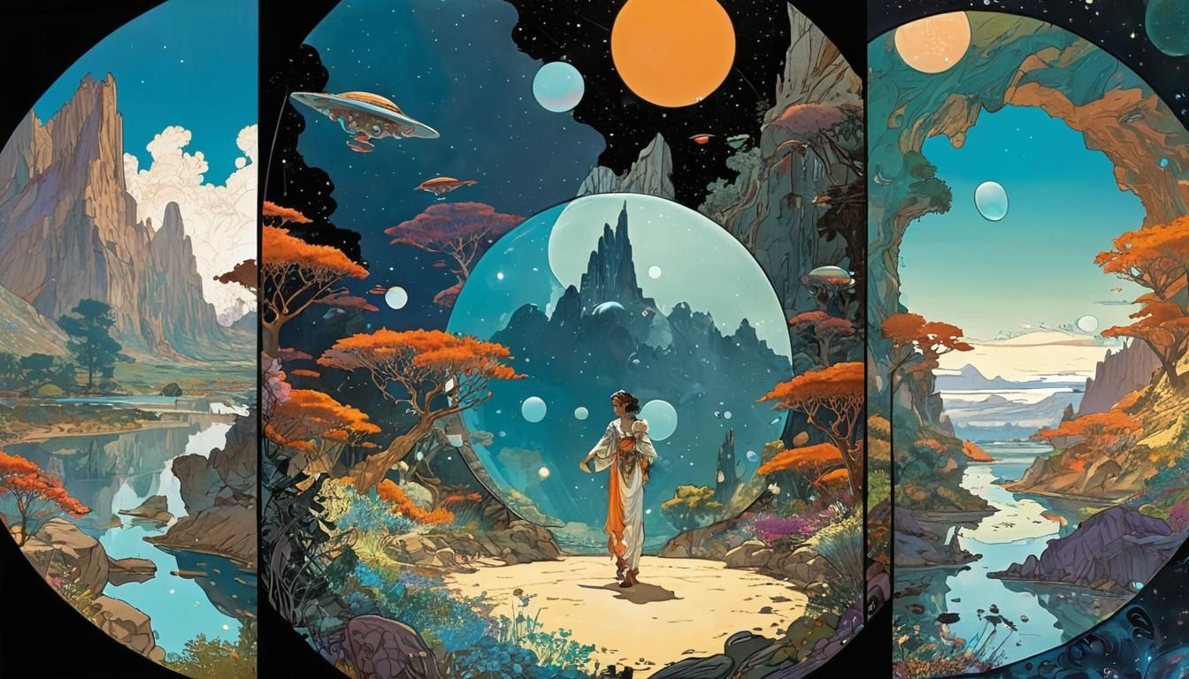 Cosmic Comic Art: Space Travel in Nano-Bubble Homes