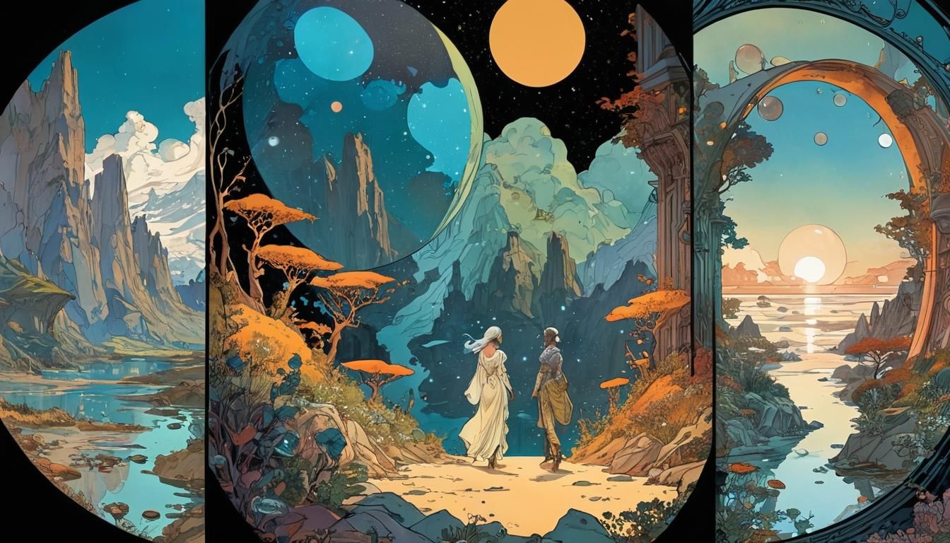 Cosmic Humanity: A Hopepunk Comic Art Journey