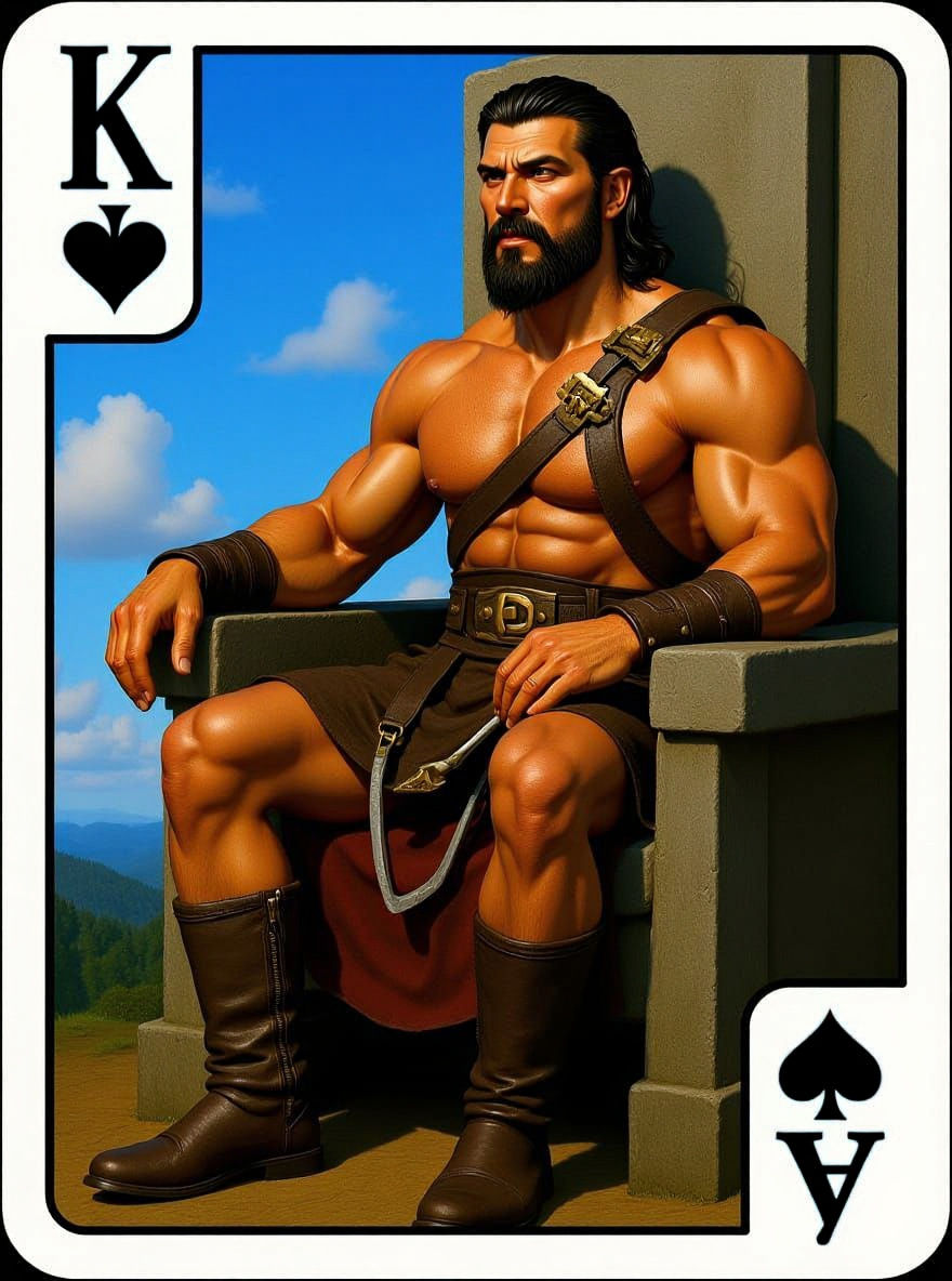 King Conan The Barbarian On Throne