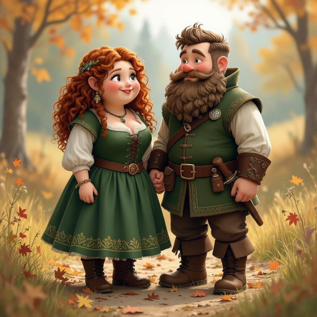 Dwarf Wedding Celebration in Fantasy Art Style