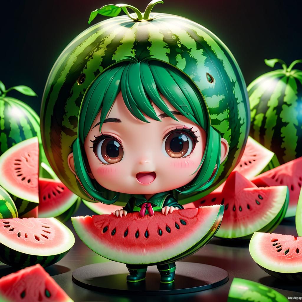 Watermelon head girl