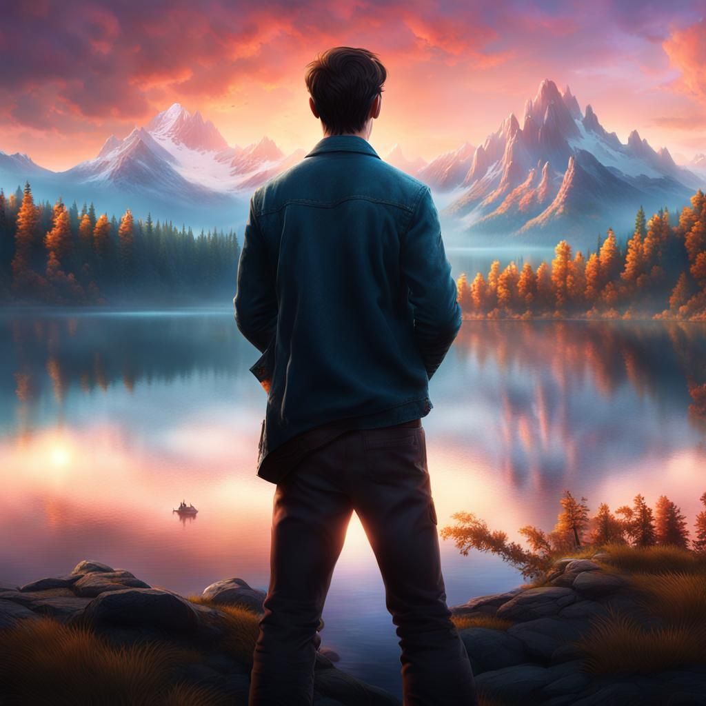 Majestic Mountain Landscape in Cinematic Style