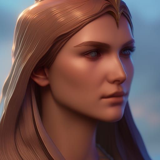 Noah's Ark Portrait in Art Nouveau Style