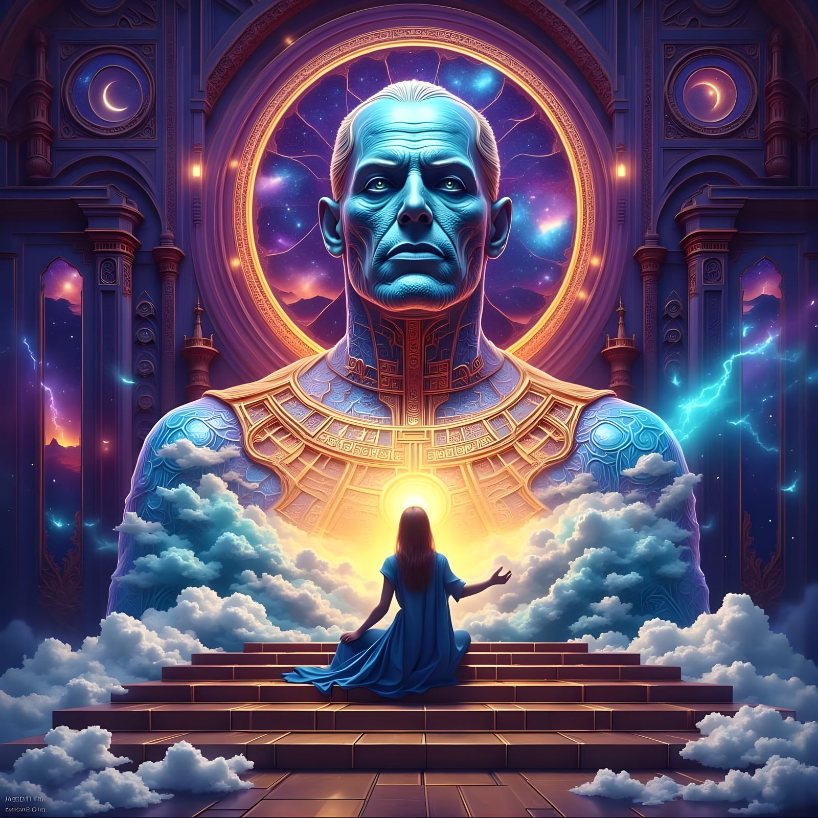 Surreal Self-Discovery: A Colorful Illustration