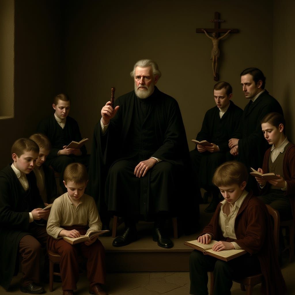 Jean-Baptiste de La Salle Teaches in a Classroom