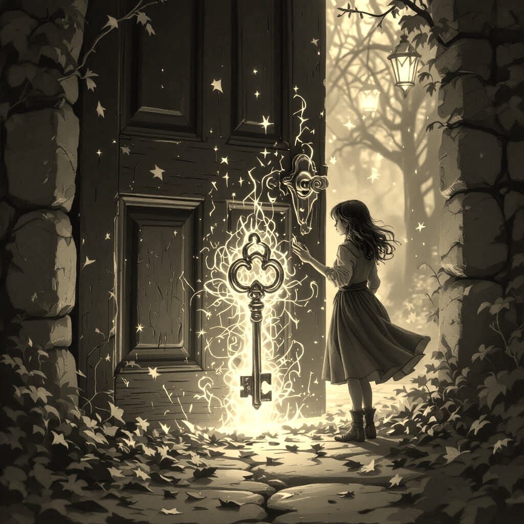 Enchanted Key Opens a Magical Doorway