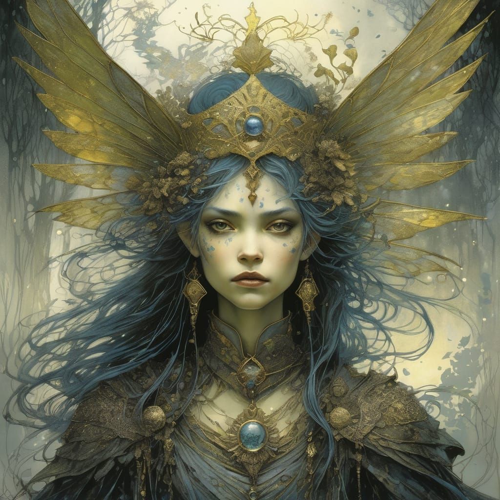 Detailed Fairy Queen Fantasy Art