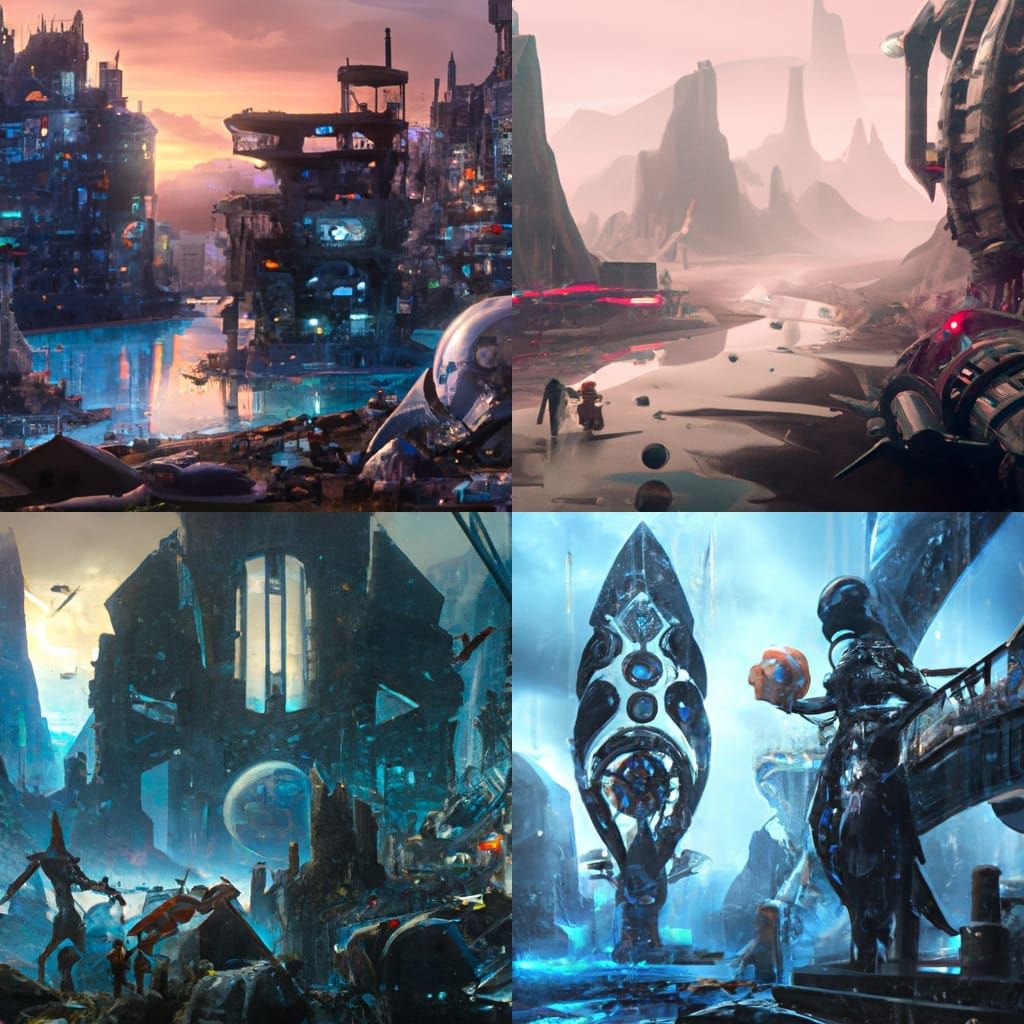 Fantastical AI Concept Art in Deep Color