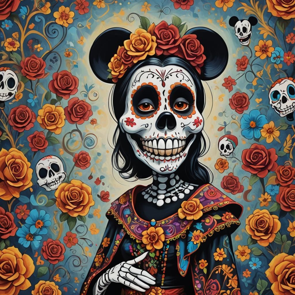 Mickey Mouse as Catrina in Disney Animation