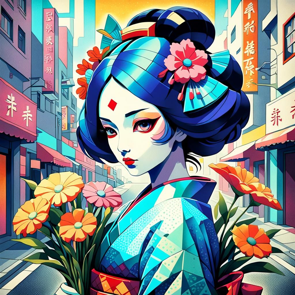 geisha in city street 4