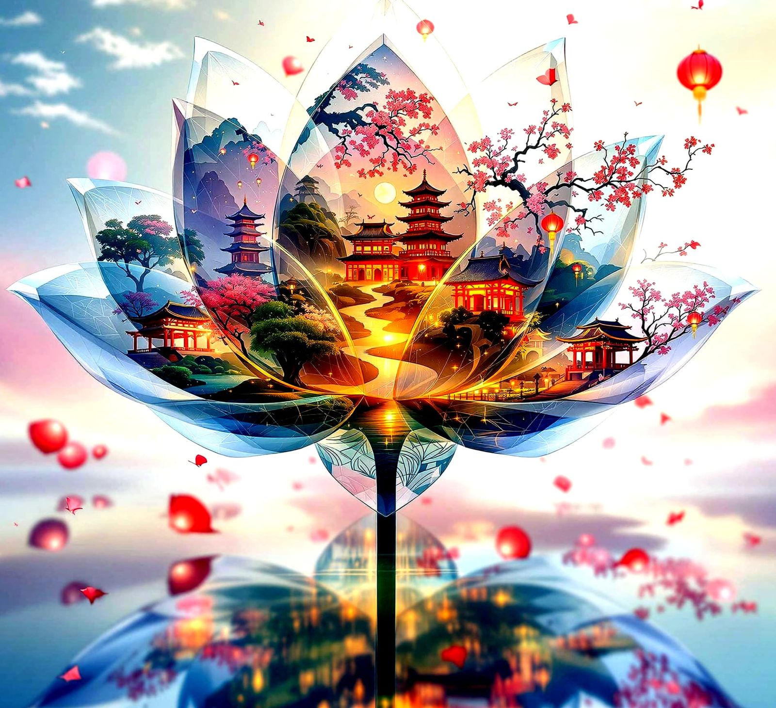 Haiku
🏮 Lanterns gently glow
🪷 Lotus of 10,000 lives
🌸 Ch...