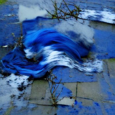 Blue Shape Blowing in the Wind