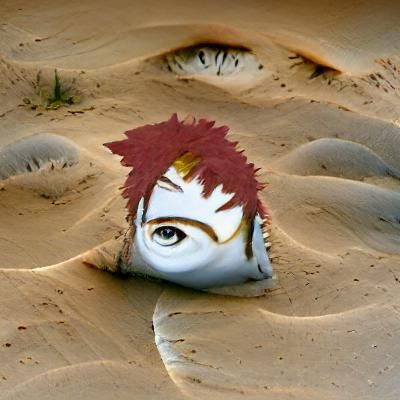 Gaara Minimalist Portrait from Naruto Anime