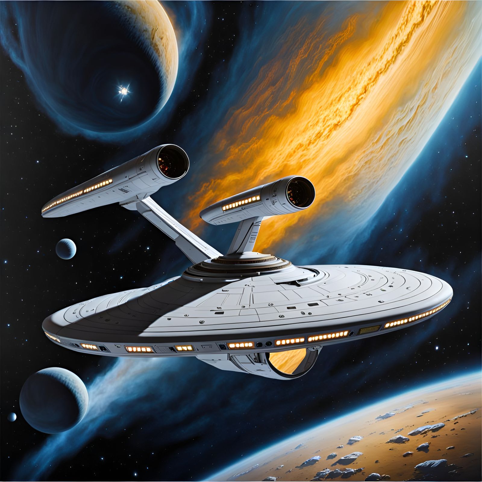 USS Enterprise in Klingon Space, Photorealistic