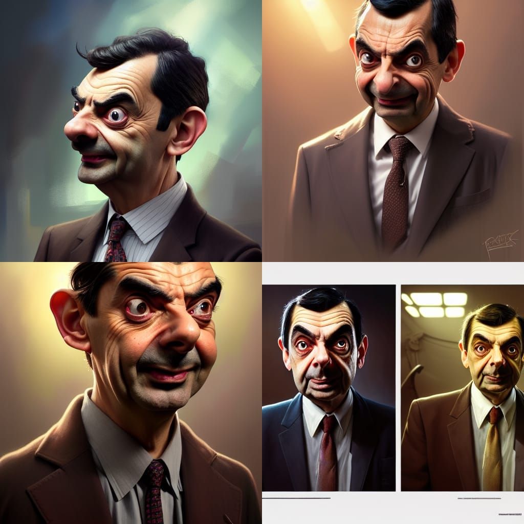 Mr. Bean as Mr. Socko: Comic Book Art Portrait
