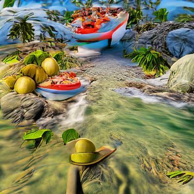 Tropical Island Paradise Scene