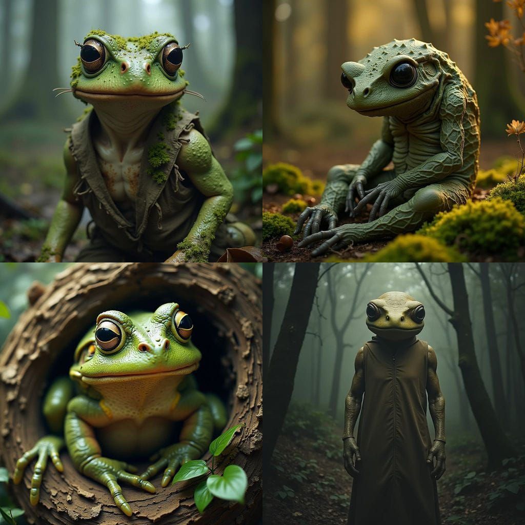 Toad-Human Hybrid in Photographic Detail