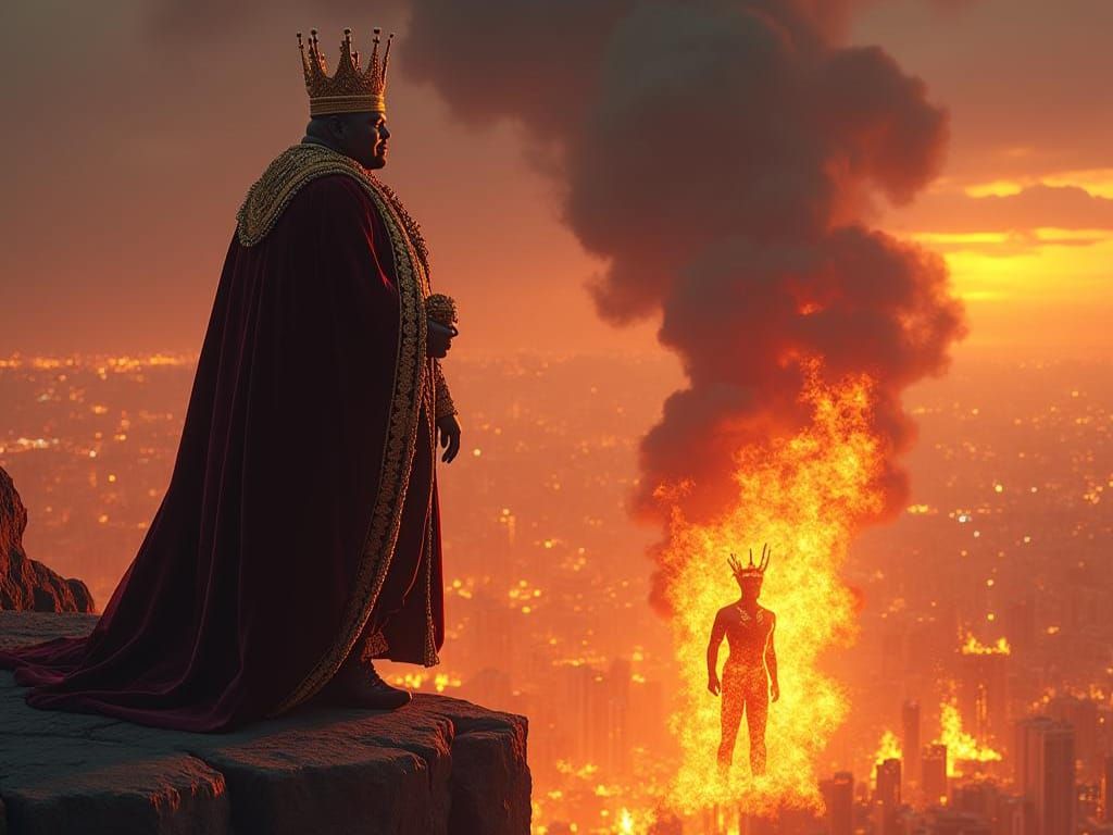 Notorious B.I.G. Overlooks Inferno: Detailed Matte Painting