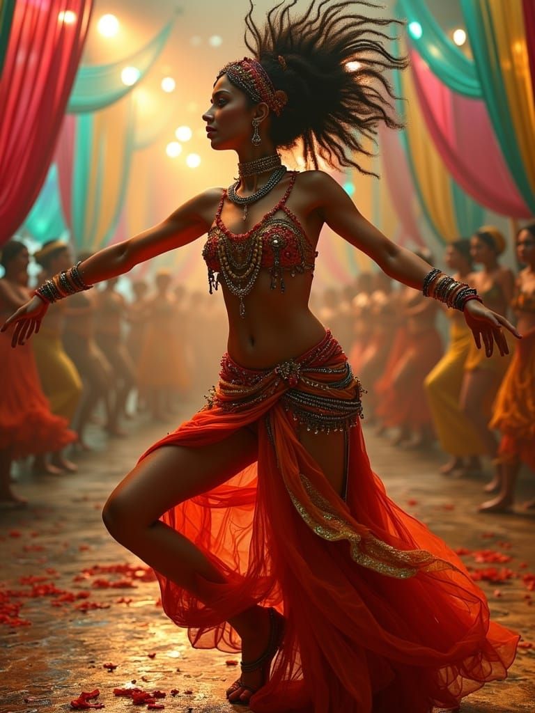 Dynamic Bollywood Dancer on Stage