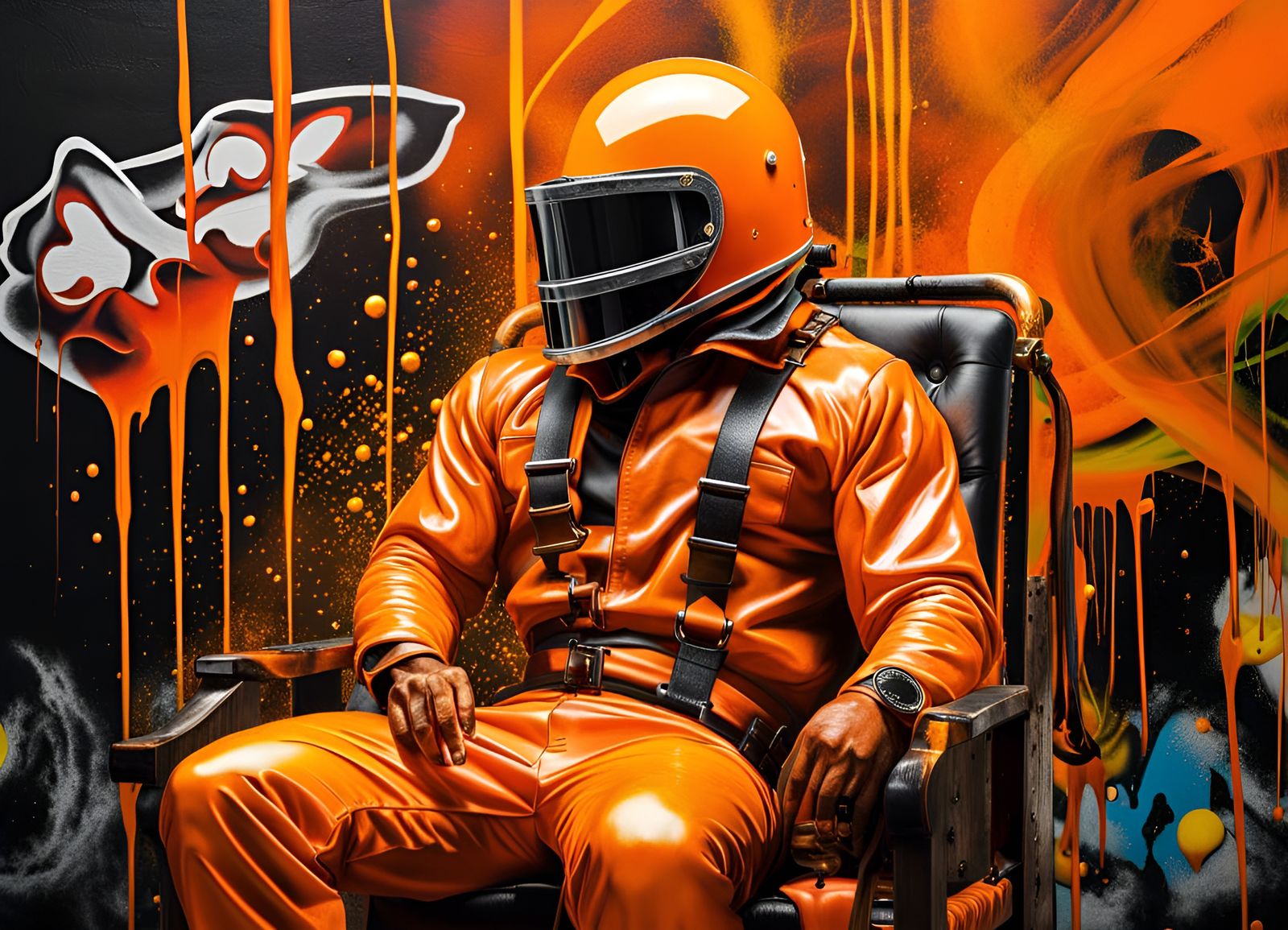 Dramatic Photograph: Man Strapped in Electric Chair