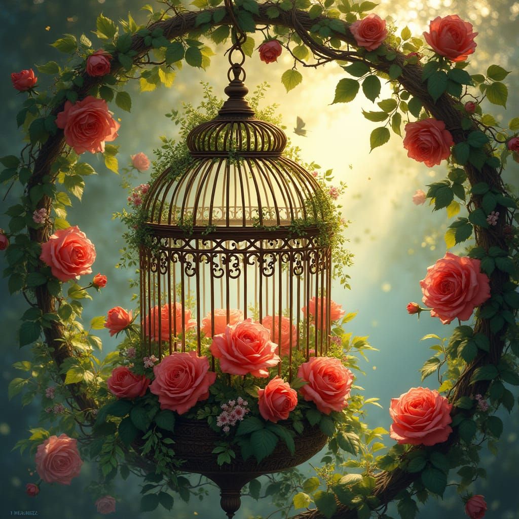 A beautiful bird cage