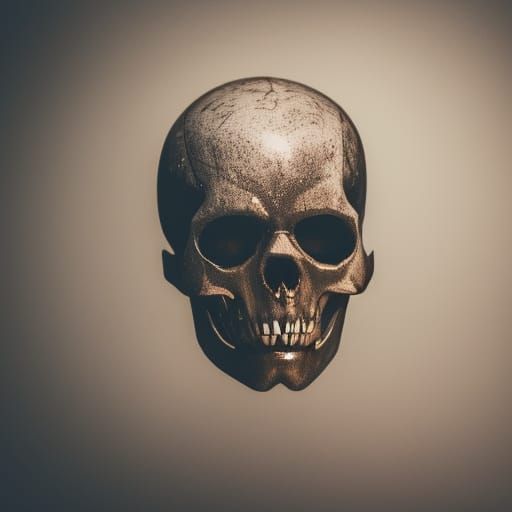 Dramatic Skeleton Head in Natural Light