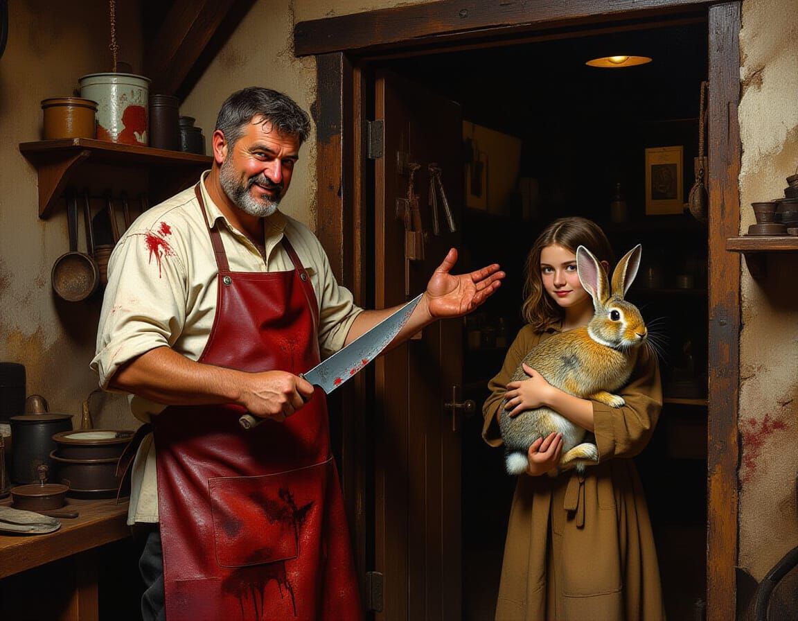 Tanner Invites Client into Shop in Beksiński Style