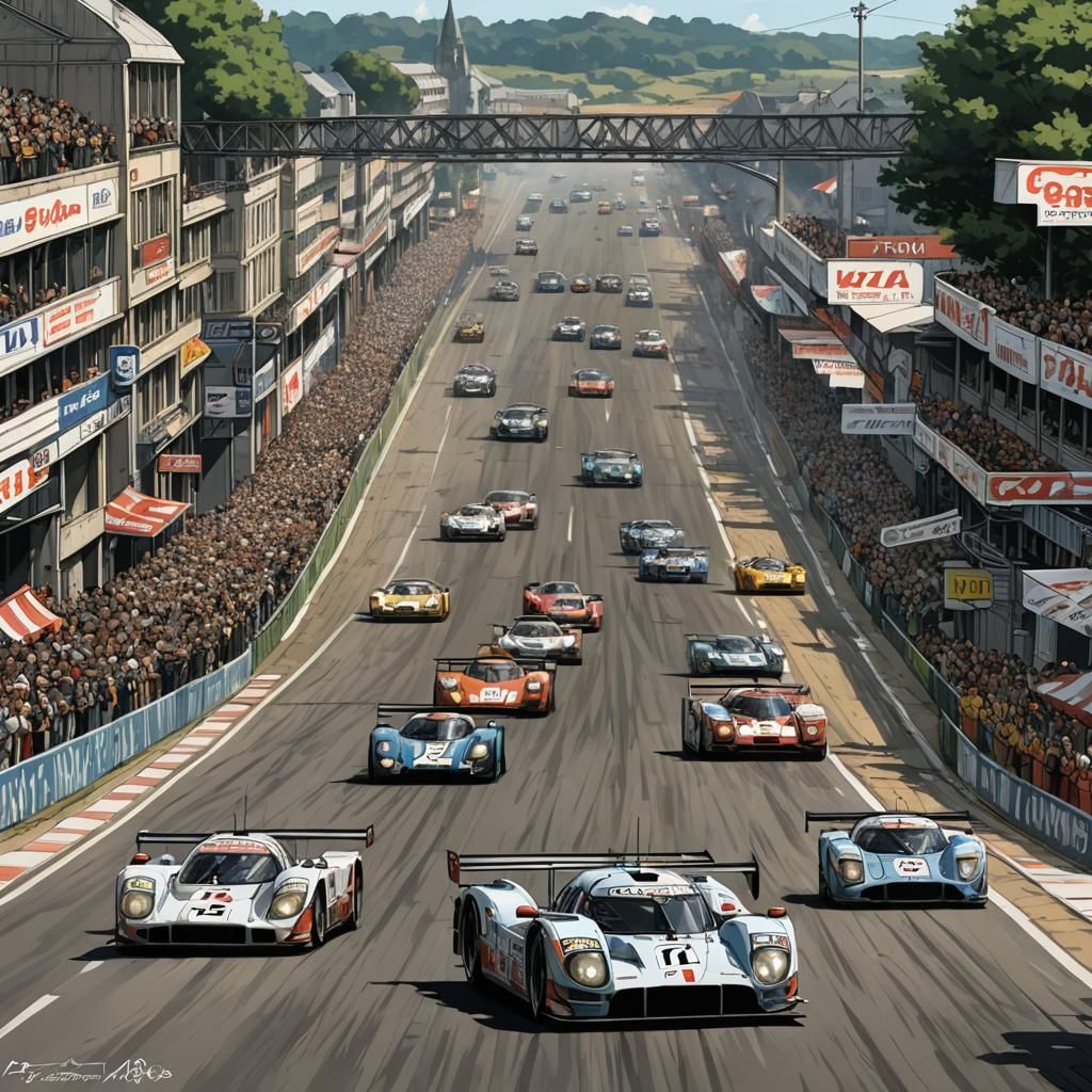 Le Mans 24 Hours in Anime Style