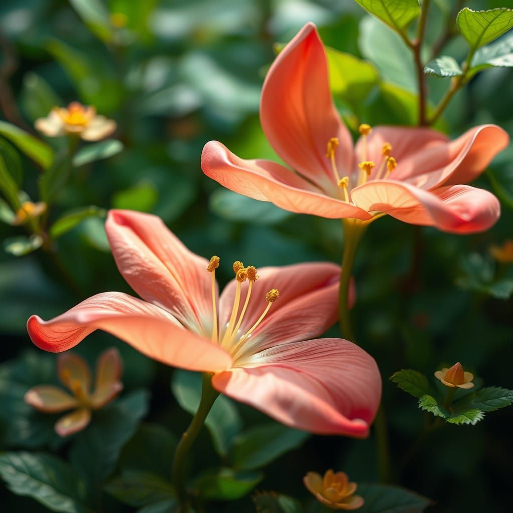 Whimsical Floral Bloom in Dreamlike Hues