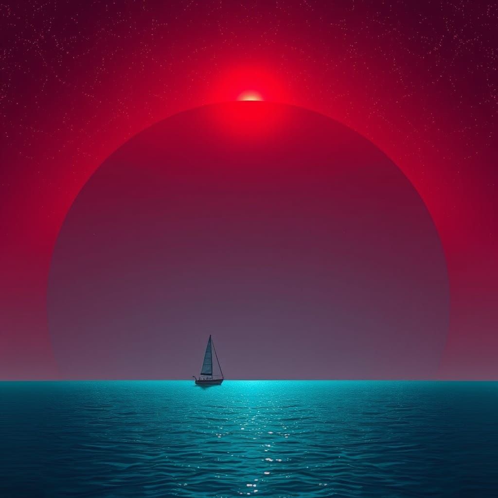 Crimson Space: A Dystopian Sailboat Journey