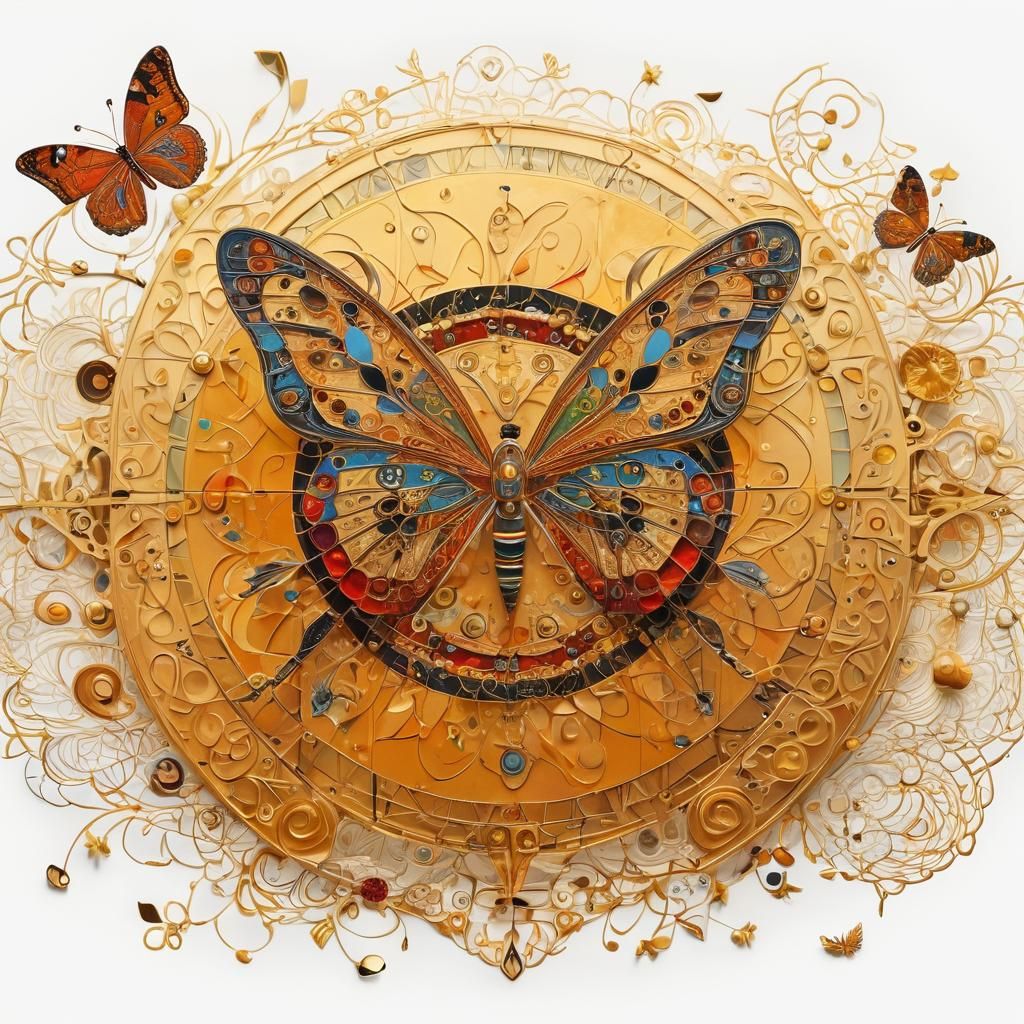 Folk Art Meets Isometric Abstract, Intricate Detail