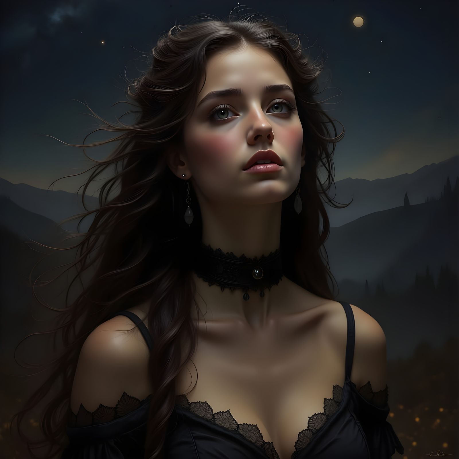 Norse Goddess of Protection in Dim Light