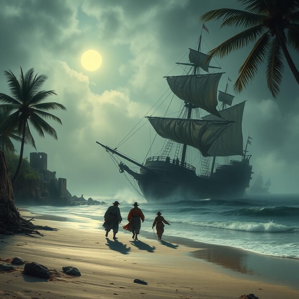 Ghostly Flying Dutchman Lands on Misty Island