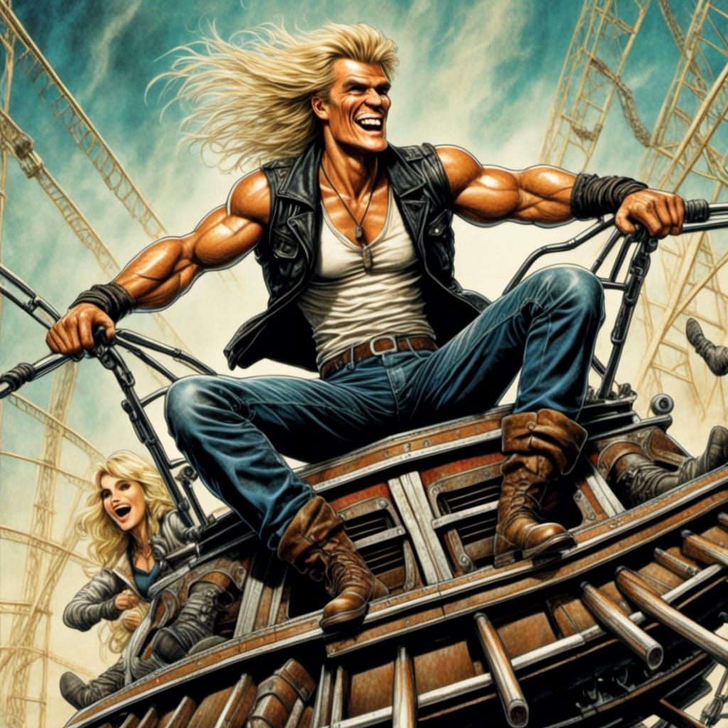 Dolph Lundgren driving crazy Rollercoaster