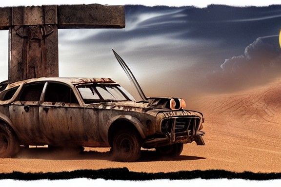 Mad Max and Jesus: Detailed Matte Painting