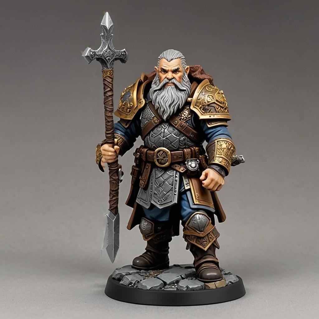 Dwarven Cleric of Light Ready for Adventure
