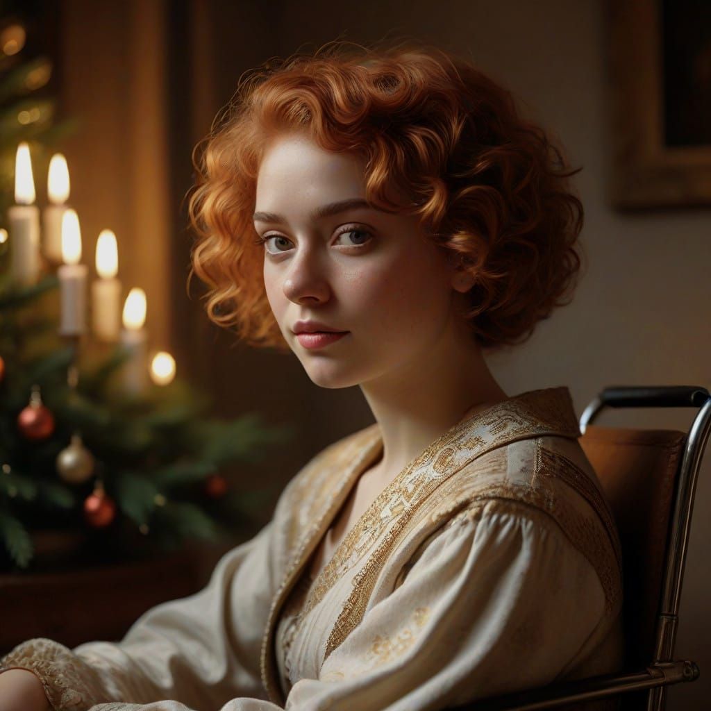 Frisian Beauty in Festive Rembrandt-Inspired Portrait