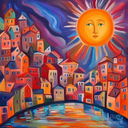 Eternal Star in Gouache and Watercolor Style