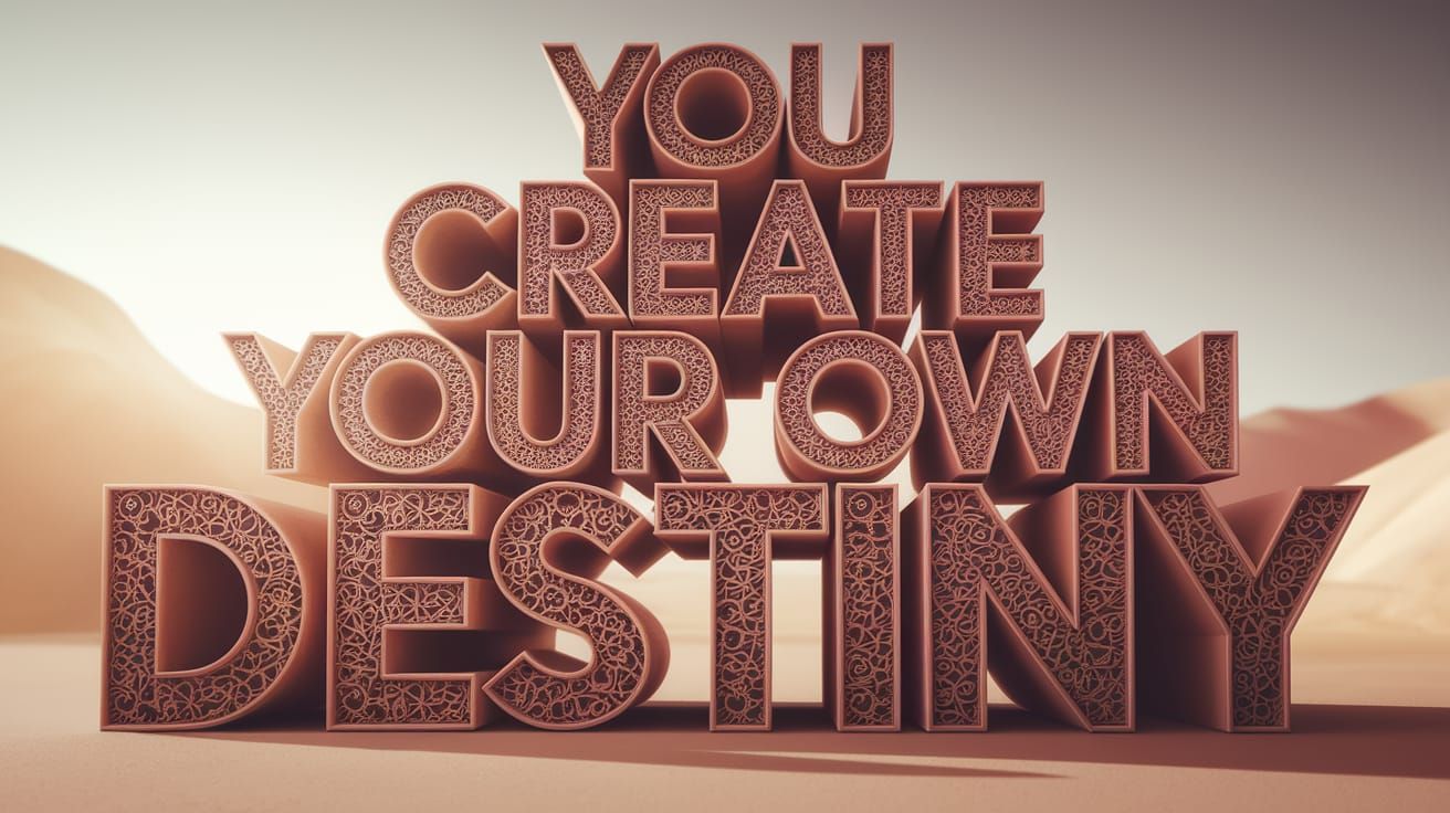 Destiny Unfolds in Intricate Pencil Illustration of 3D Digit...