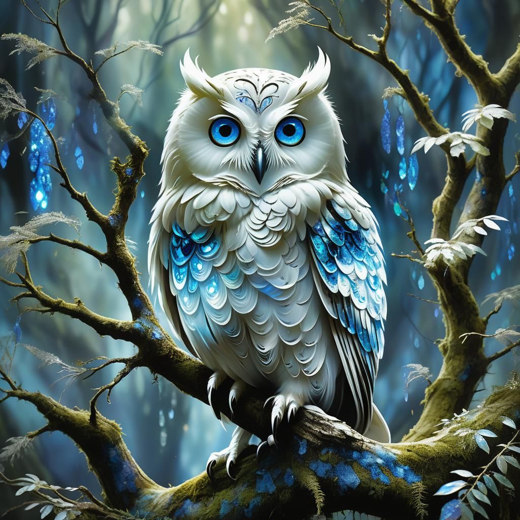 Iridescent Snow Owl
